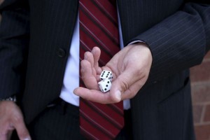 Employer rolling dice